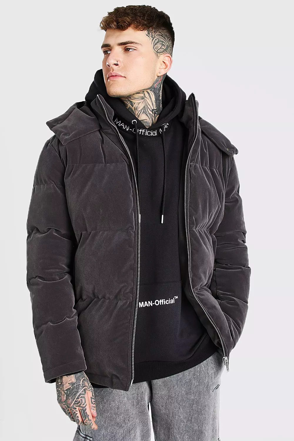 Velour puffer 2025 jacket mens