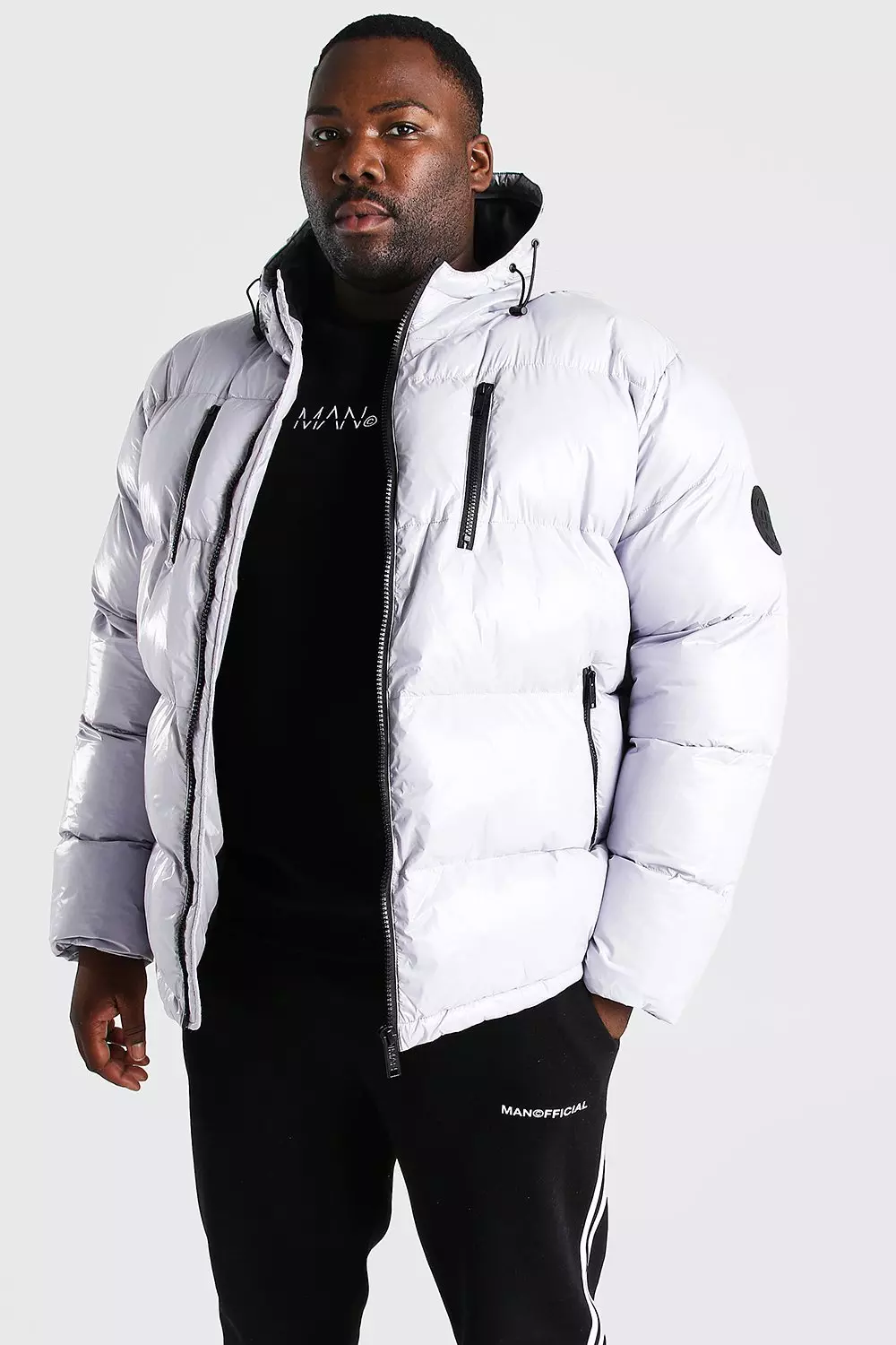 Wet look bubble outlet jacket