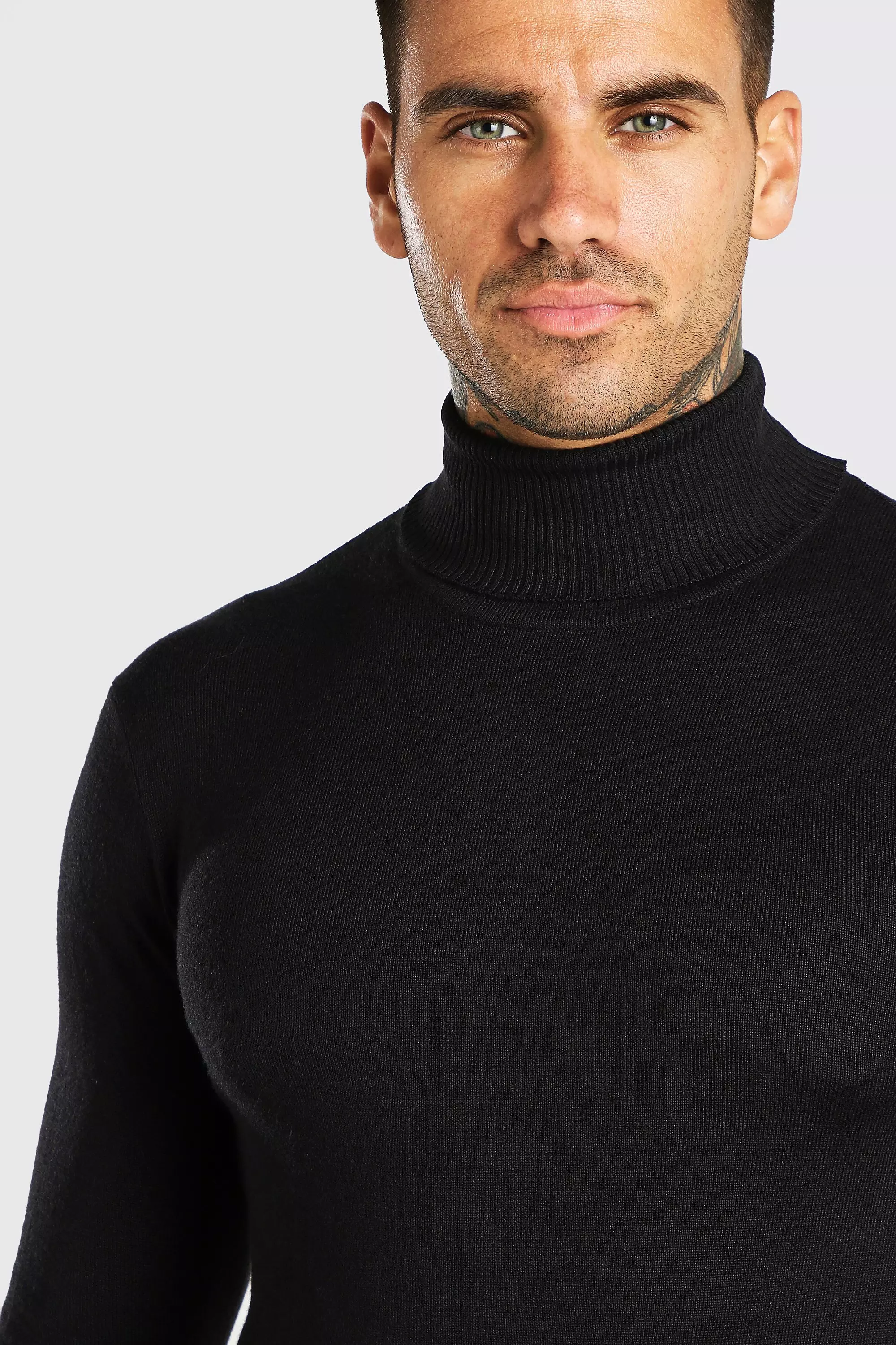 Muscle Fit Turtleneck Sweater