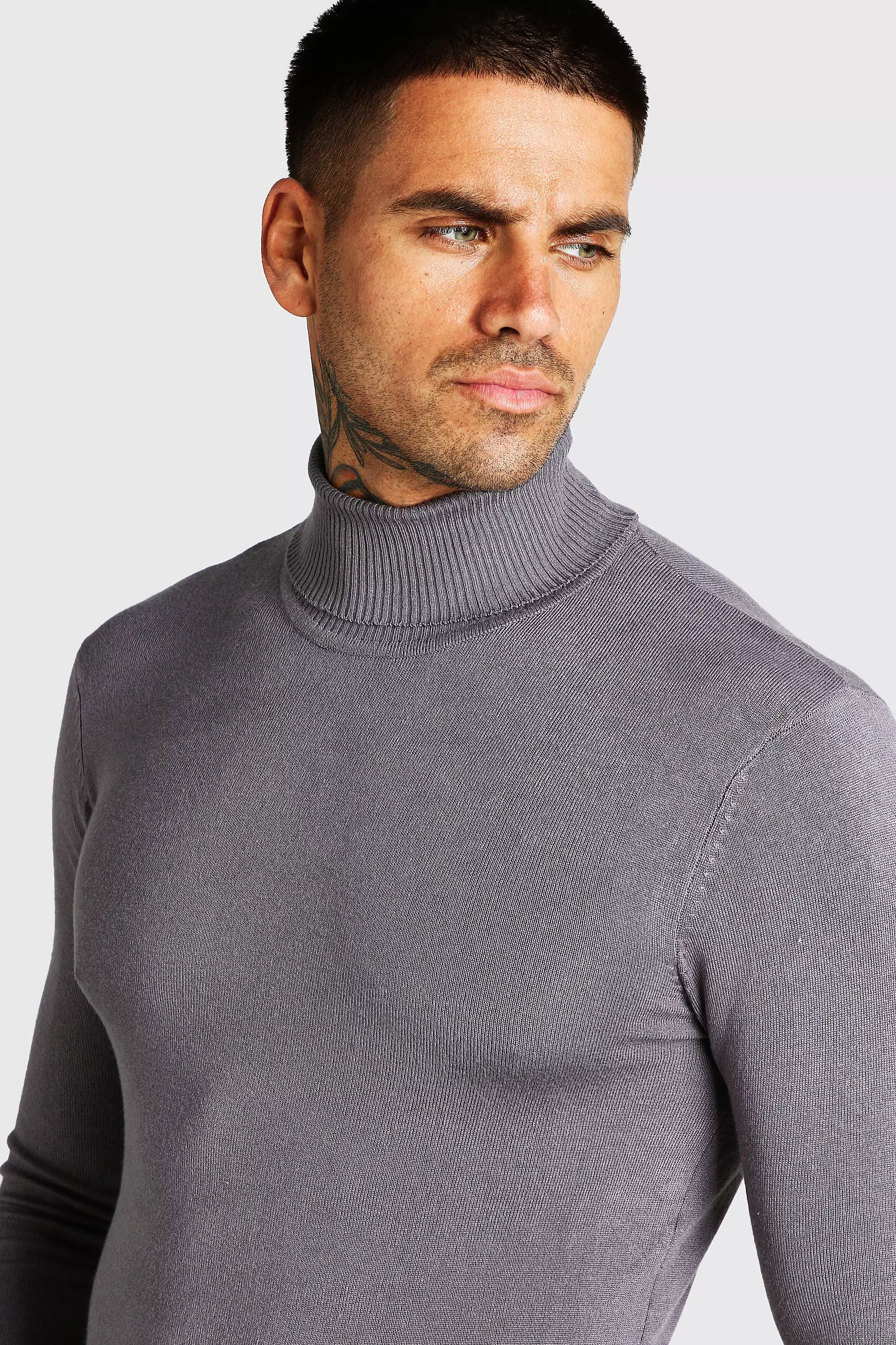 Muscle Fit Turtleneck Sweater