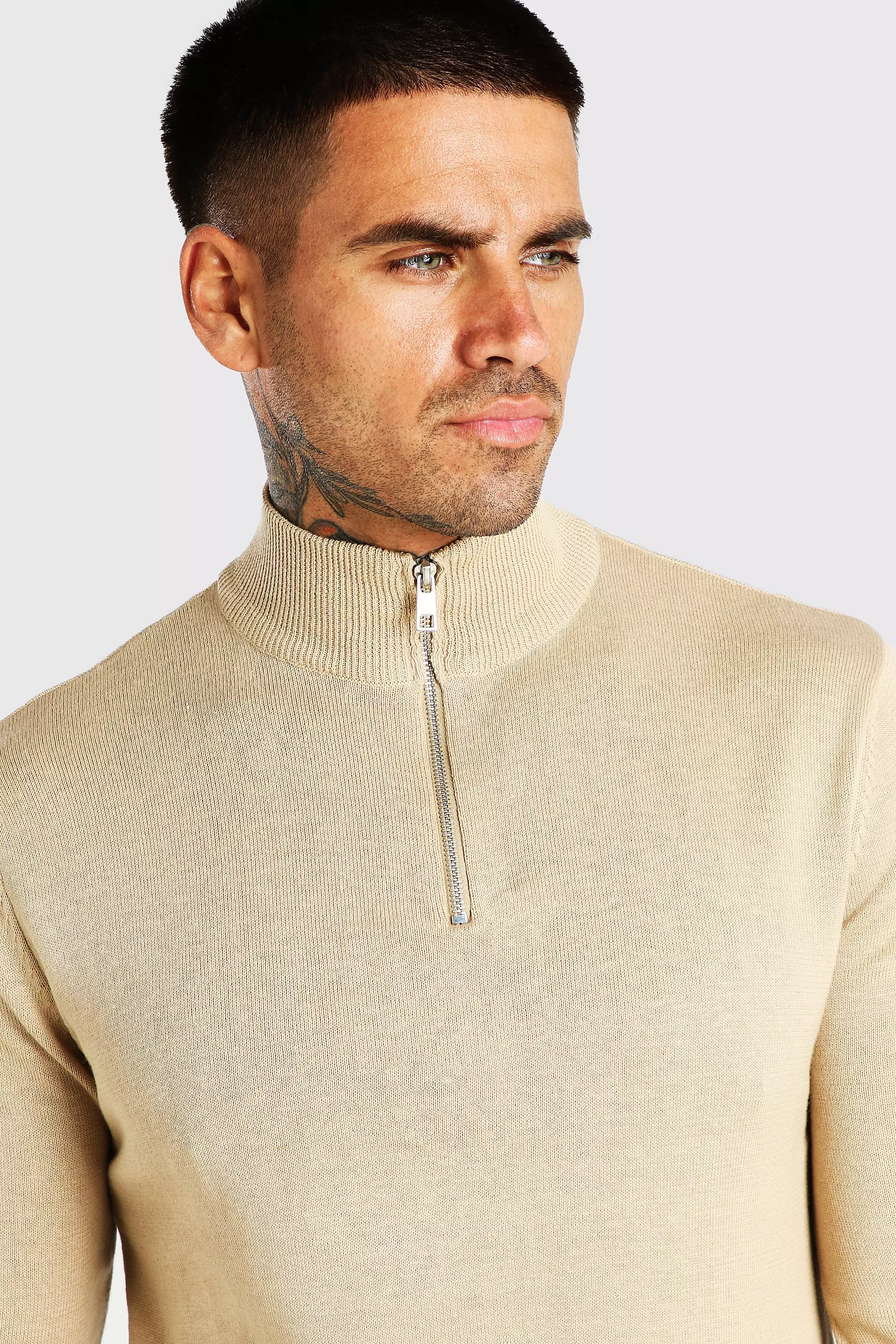 Half zip funnel on sale neck jumper mens