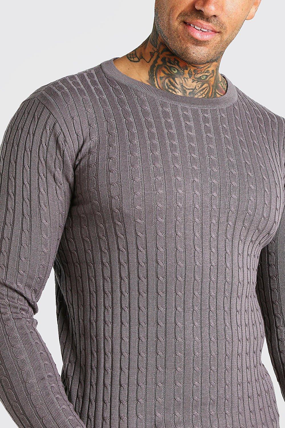 mens muscle fit sweaters