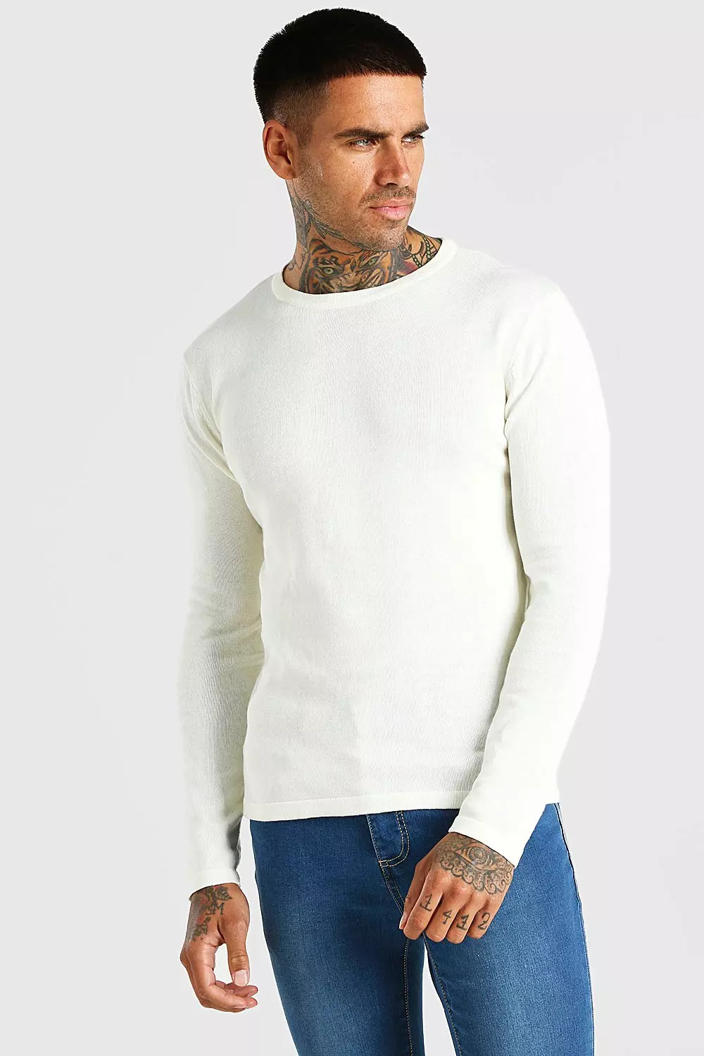 Basic crew neck jumper new arrivals