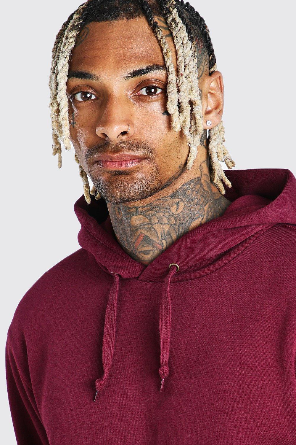 burgundy fleece hoodie