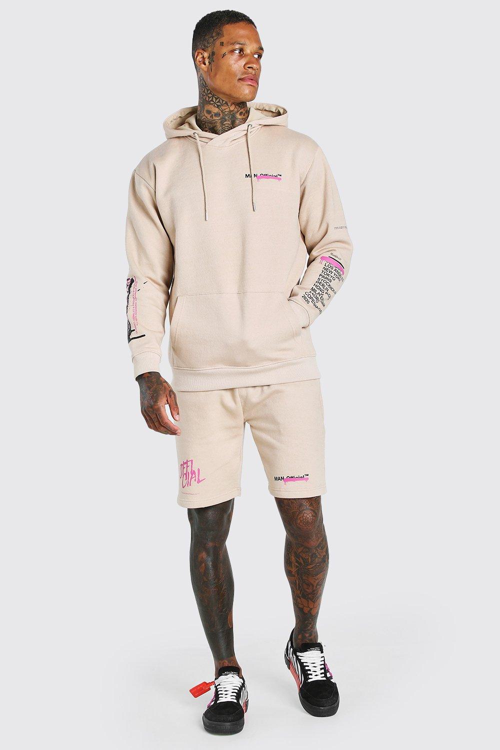 boohooman beige tracksuit