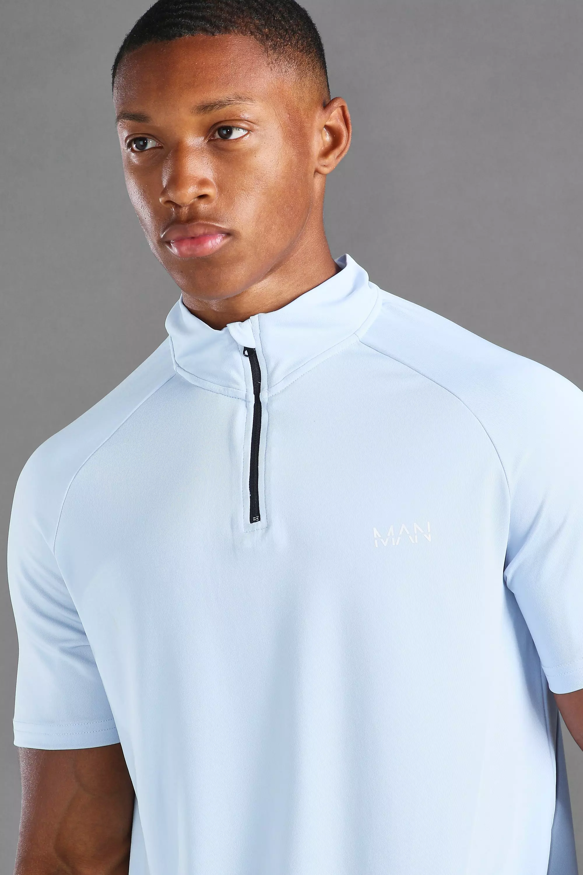 Men's quarter zip hot sale short sleeve shirt