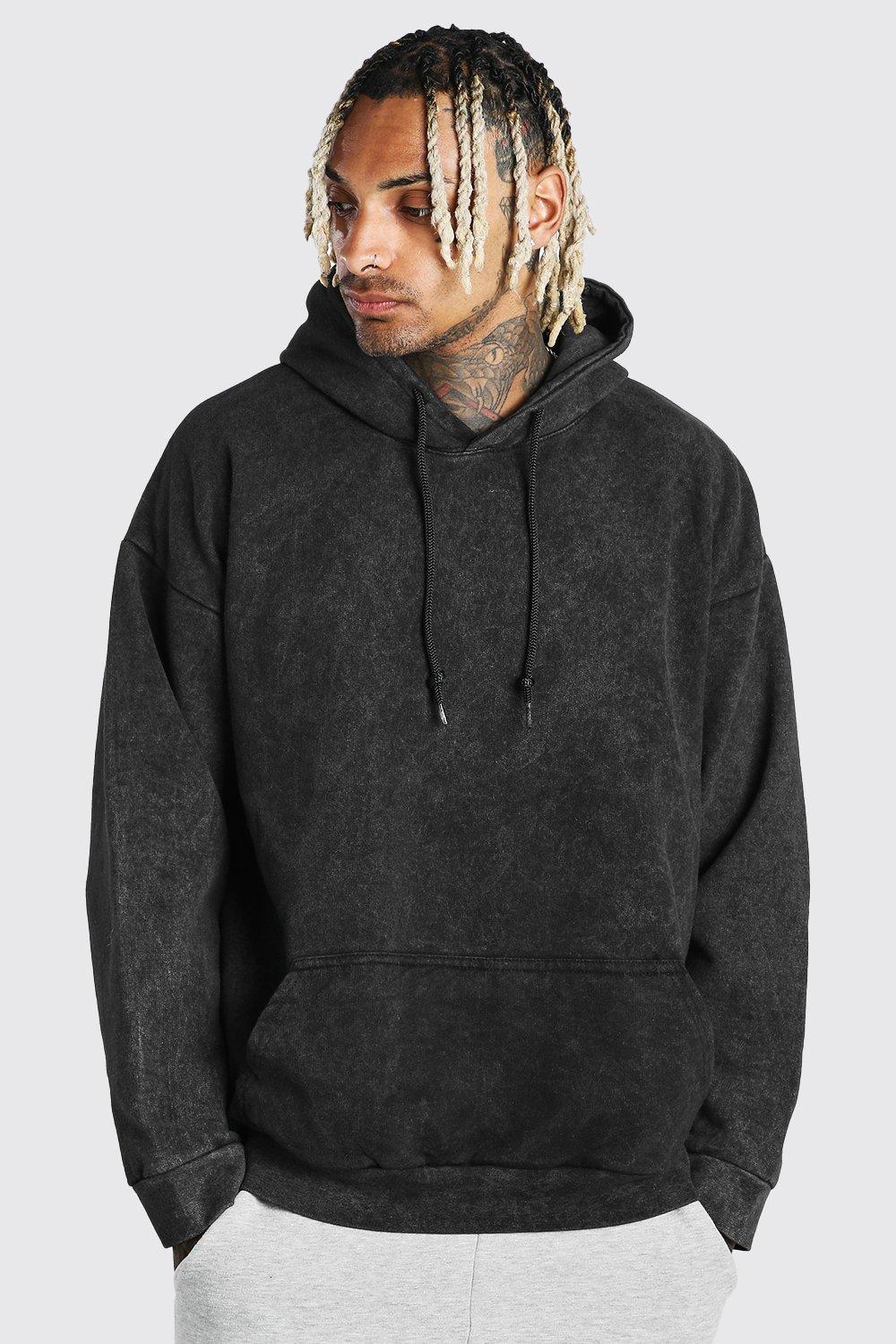 black acid wash sweatshirt