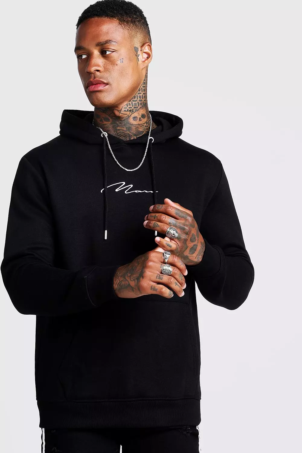 MAN Signature Over The Head Hoodie boohooMAN USA