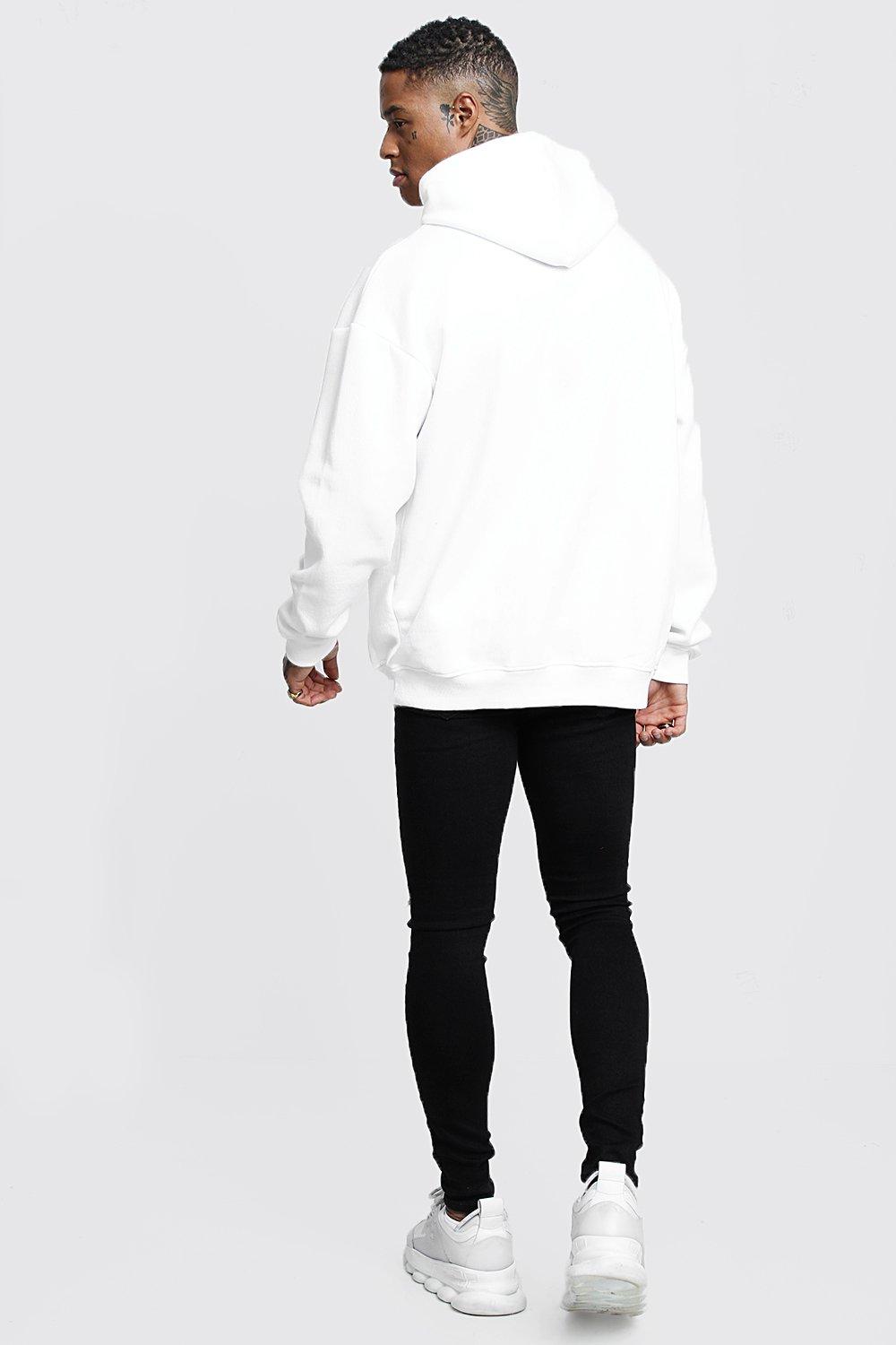 white oversized hoodie