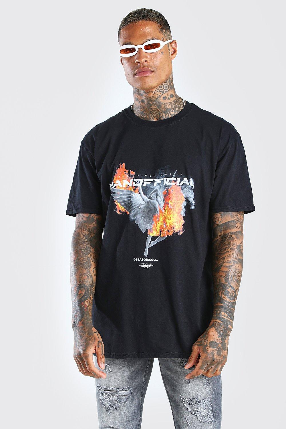 flame print shirt