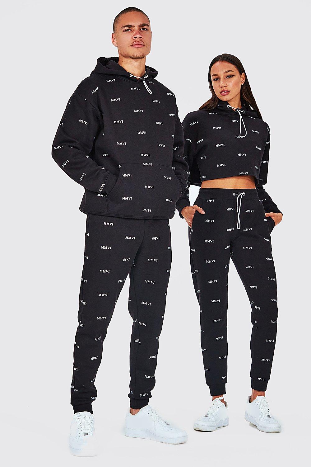 boohooman all over print tracksuit
