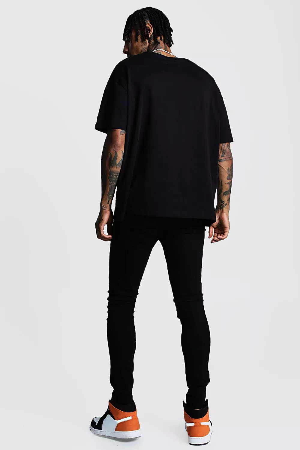 Boohoo Mens Oversized V Neck Heavy Mesh Football Top - Black