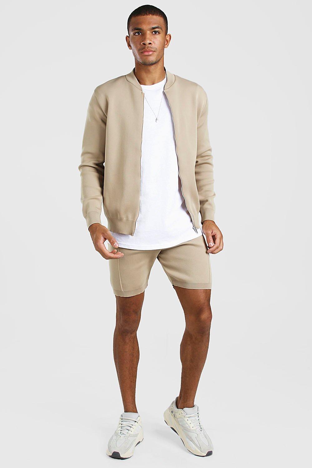 bomber jacket with shorts