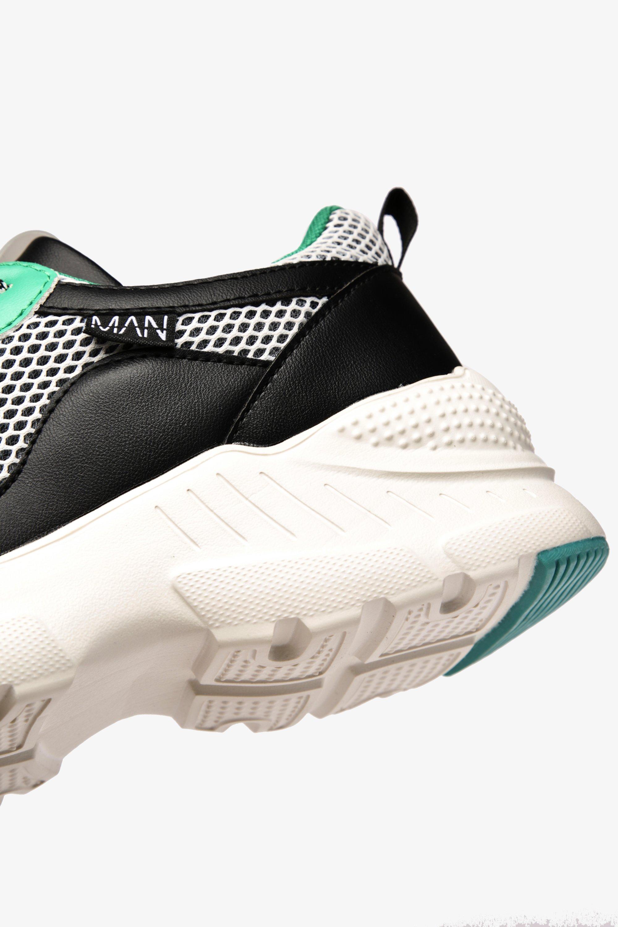 green chunky sneakers