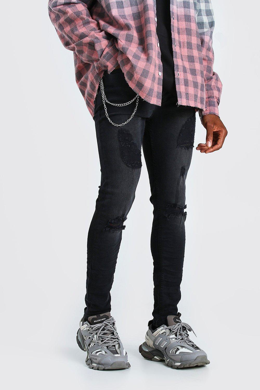 skinny stretch ripped jeans