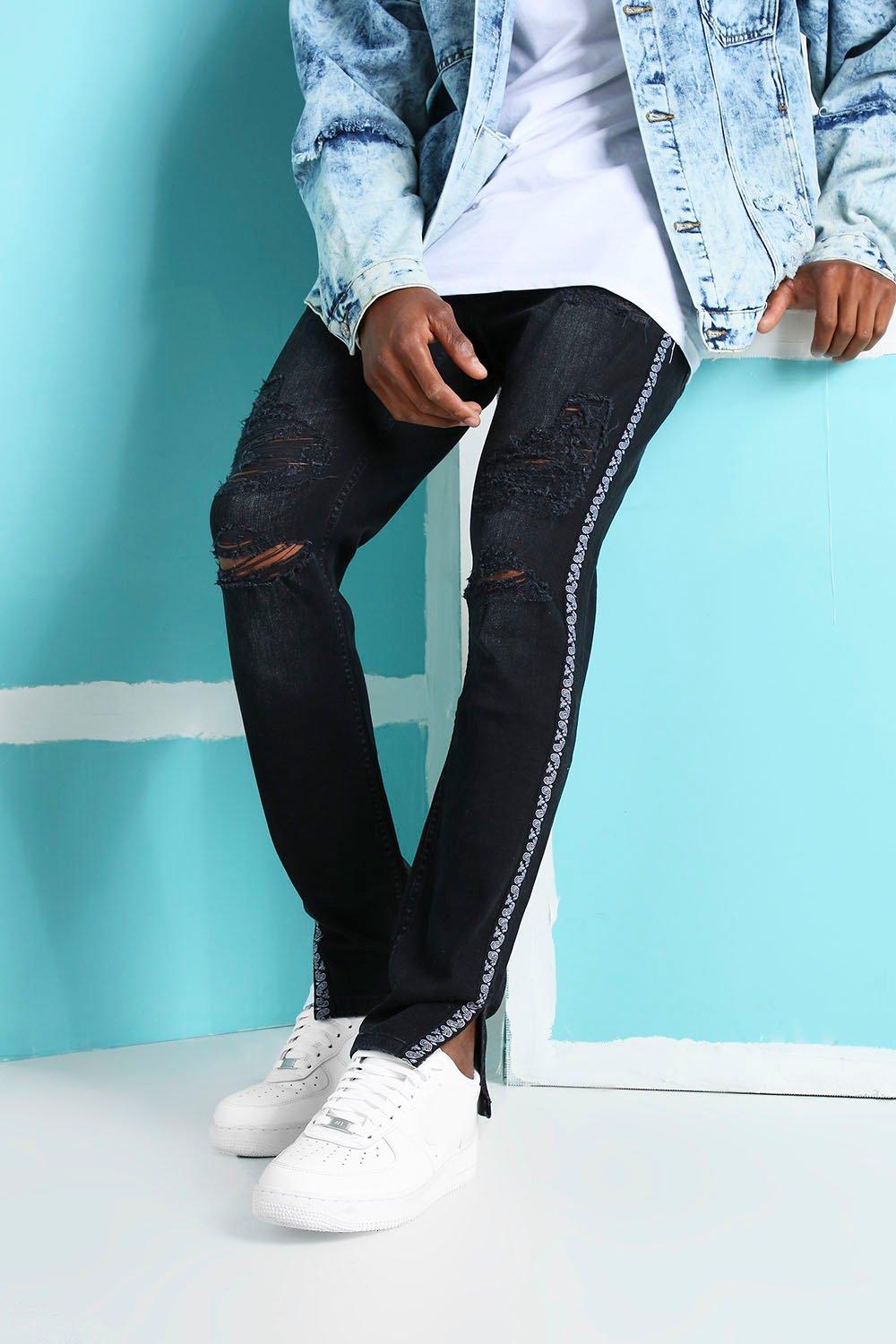 boohooman bandana jeans