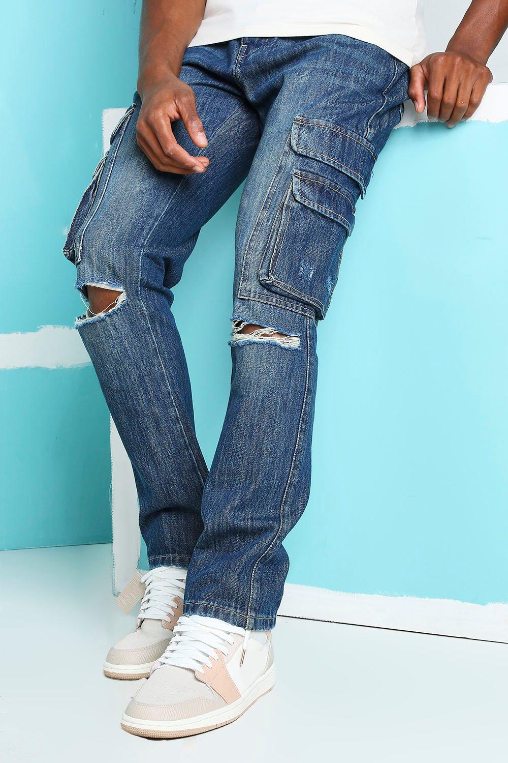 cargo pocket jeans