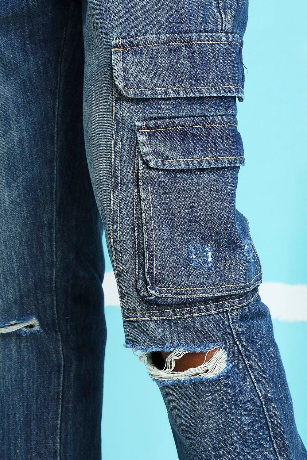 cargo pocket jeans