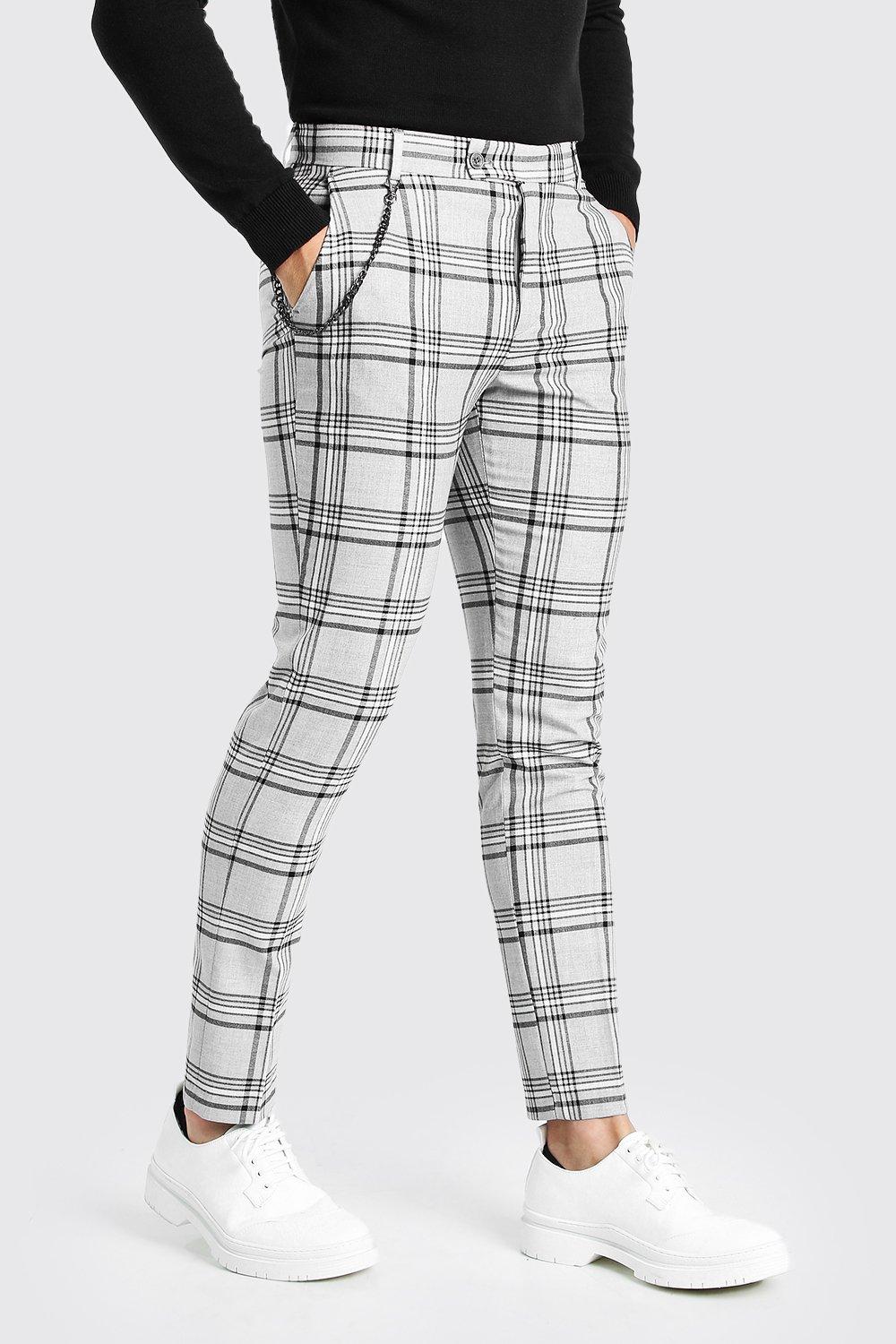skinny checkered pants