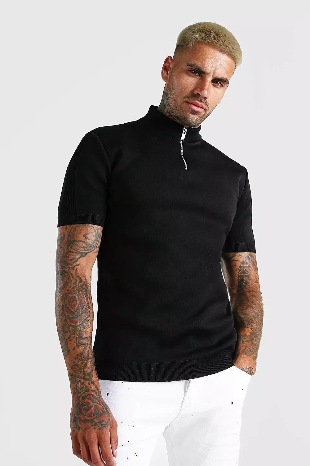 Half clearance polo neck