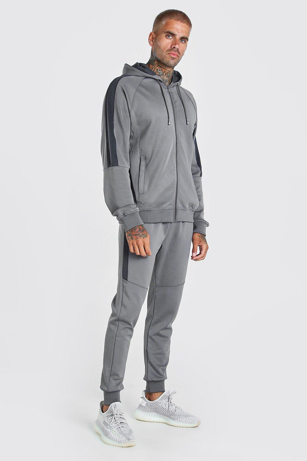 grey poly tracksuit