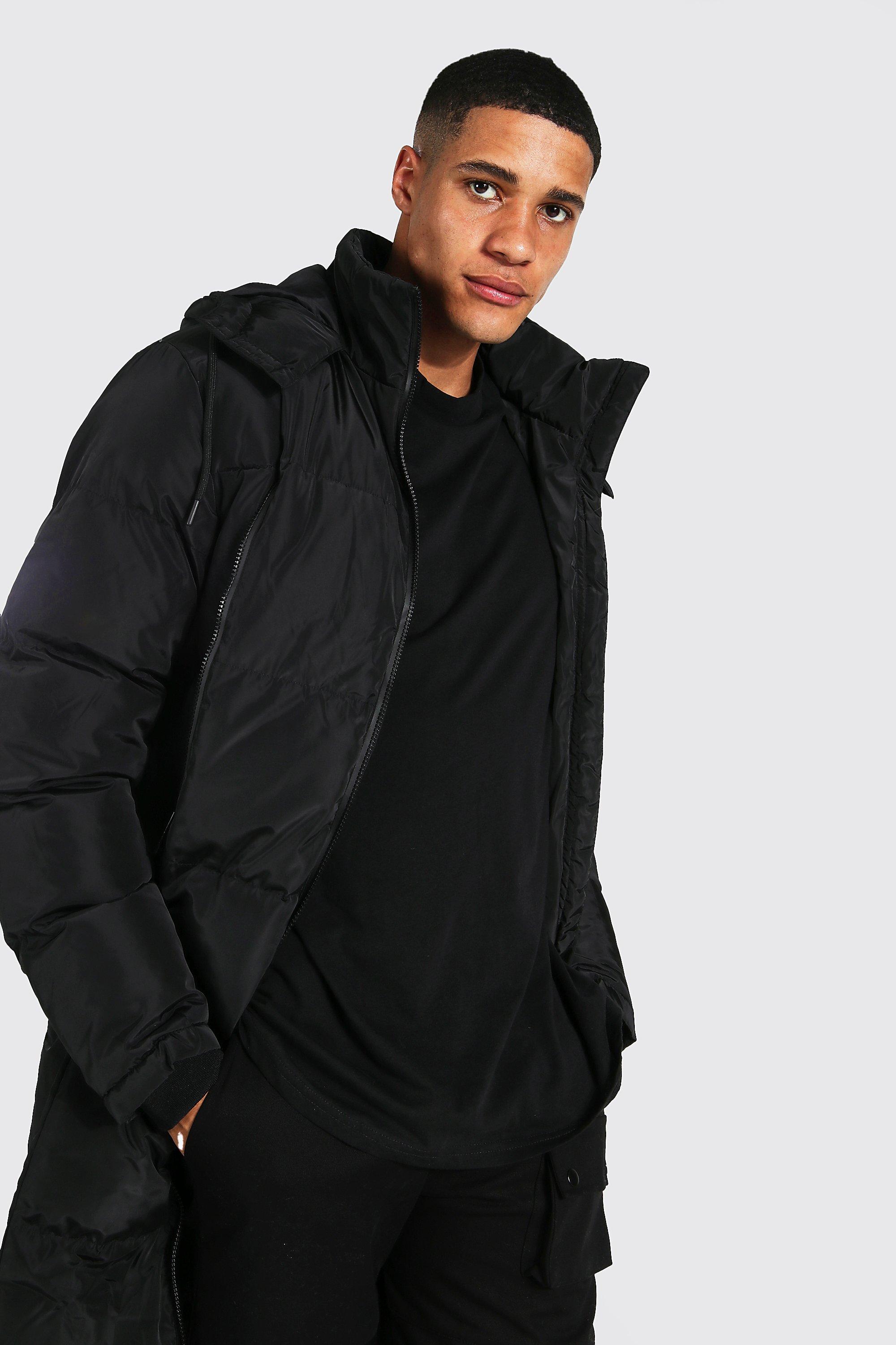 longline duvet puffer with zips