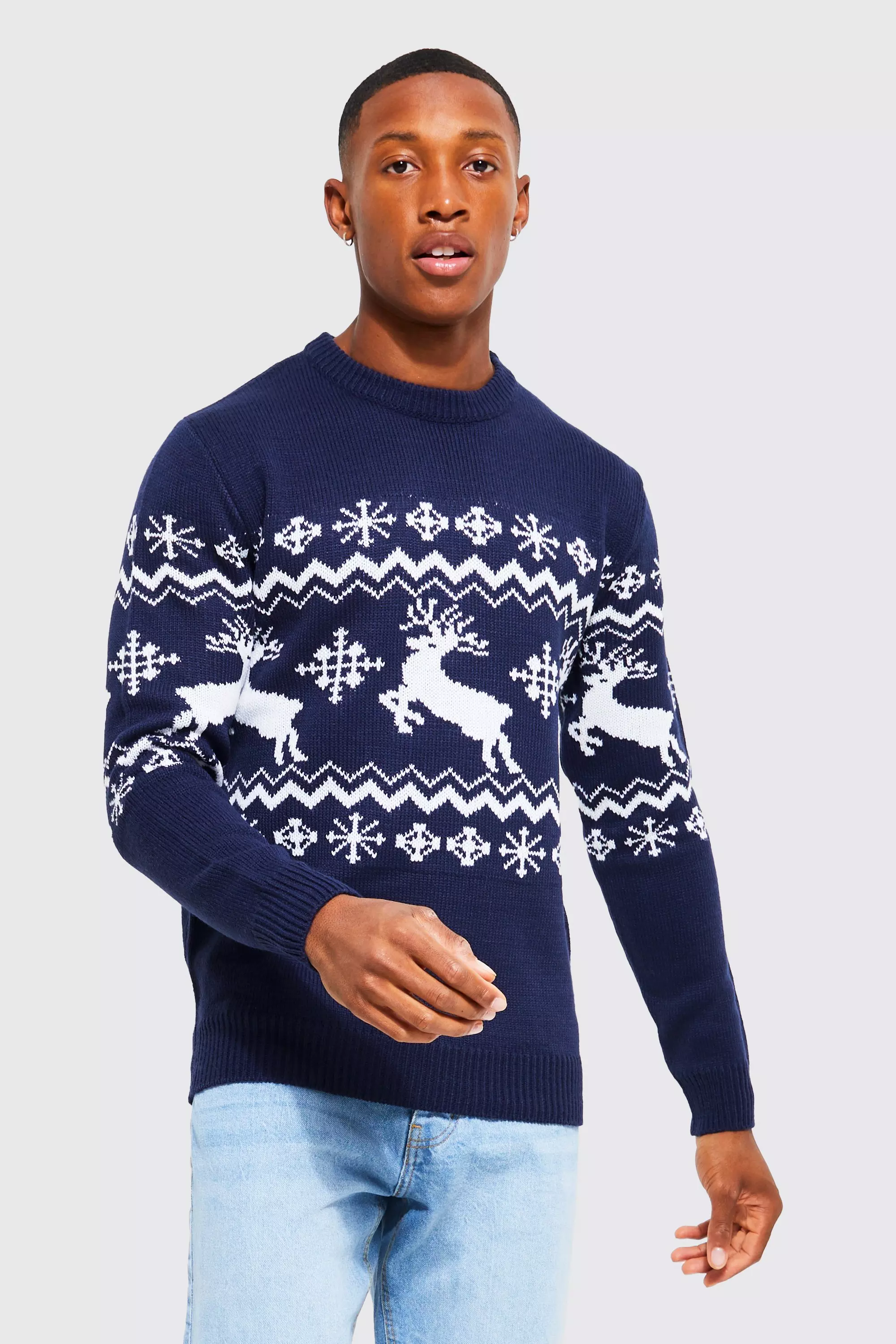 Reindeer Fair Isle Christmas Sweater