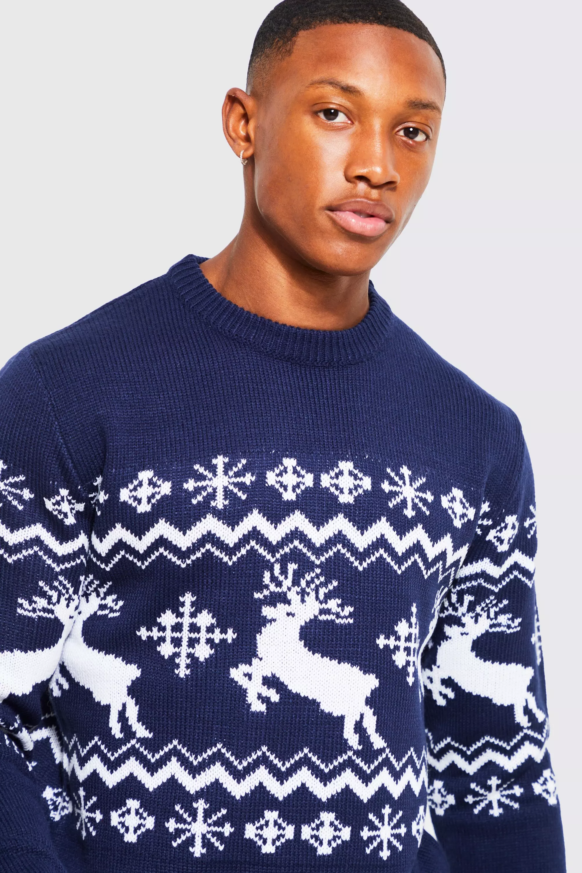 Blue and shop white christmas jumper