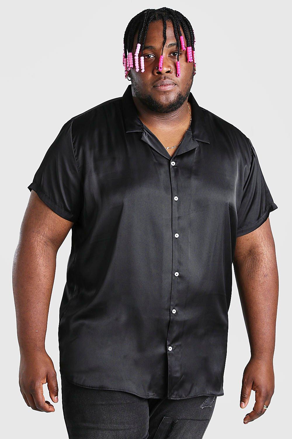 plus size satin shirt