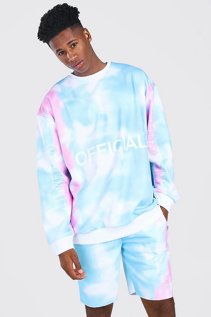 Oversized Official Tie Dye Short Tracksuit