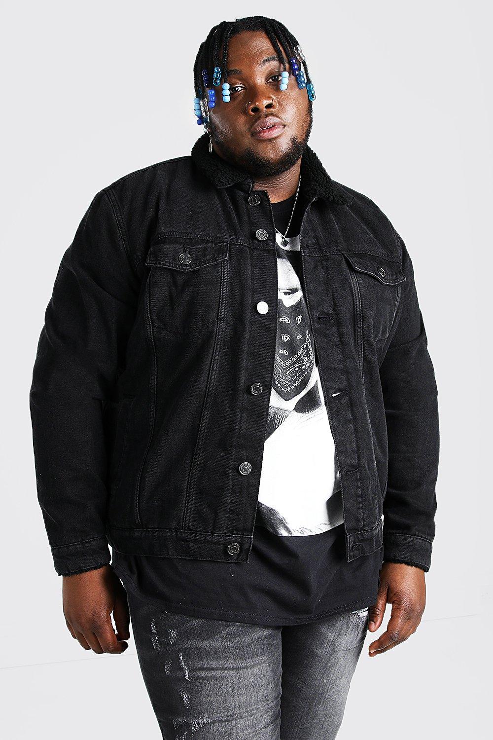 plus size lined denim jacket