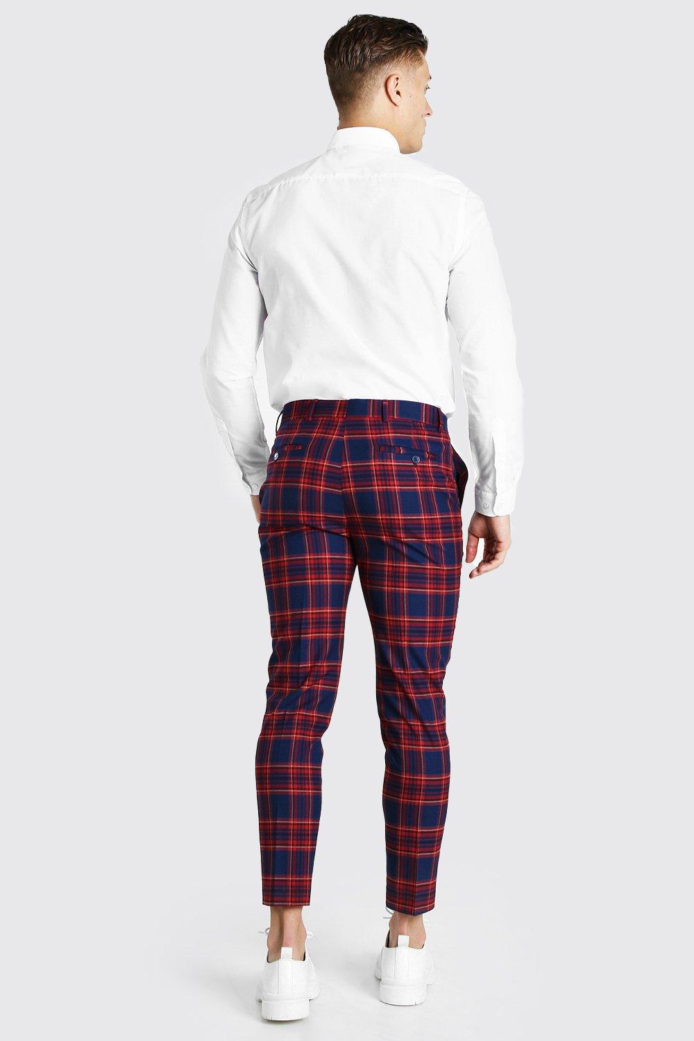 super skinny plaid pants