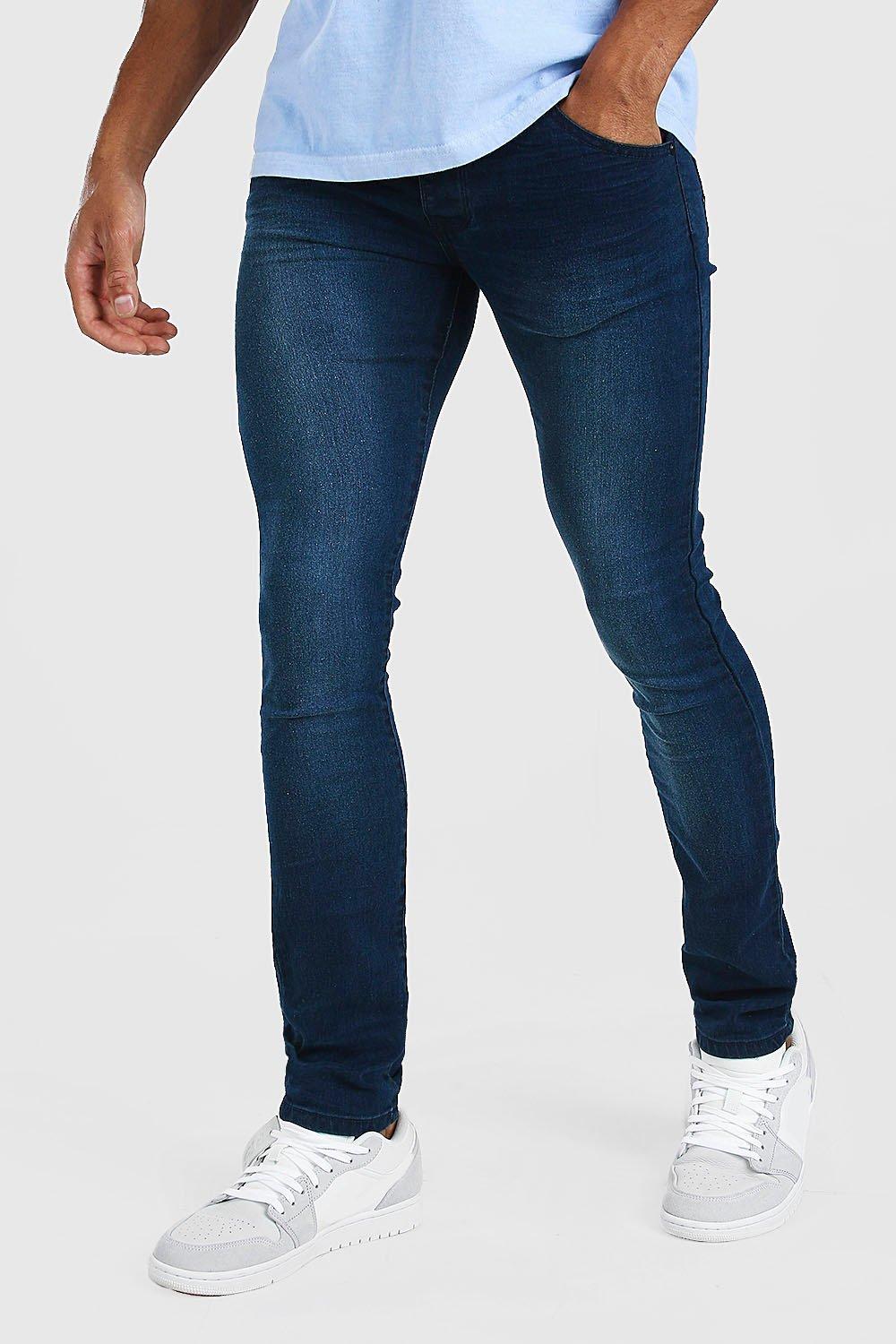 dark blue stretch jeans