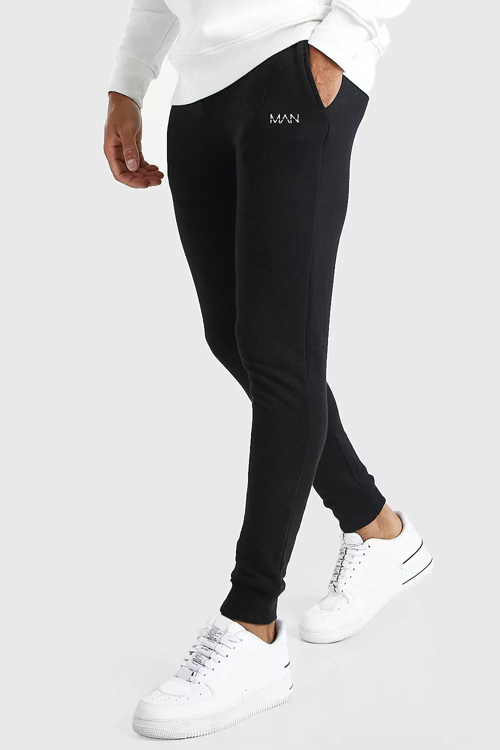 Mens super skinny grey on sale joggers