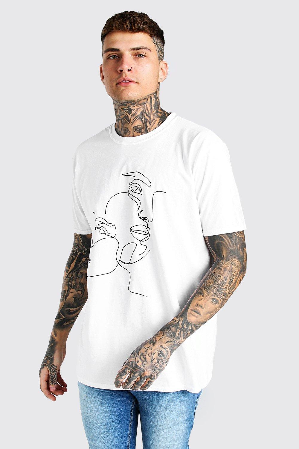 face line drawing shirt