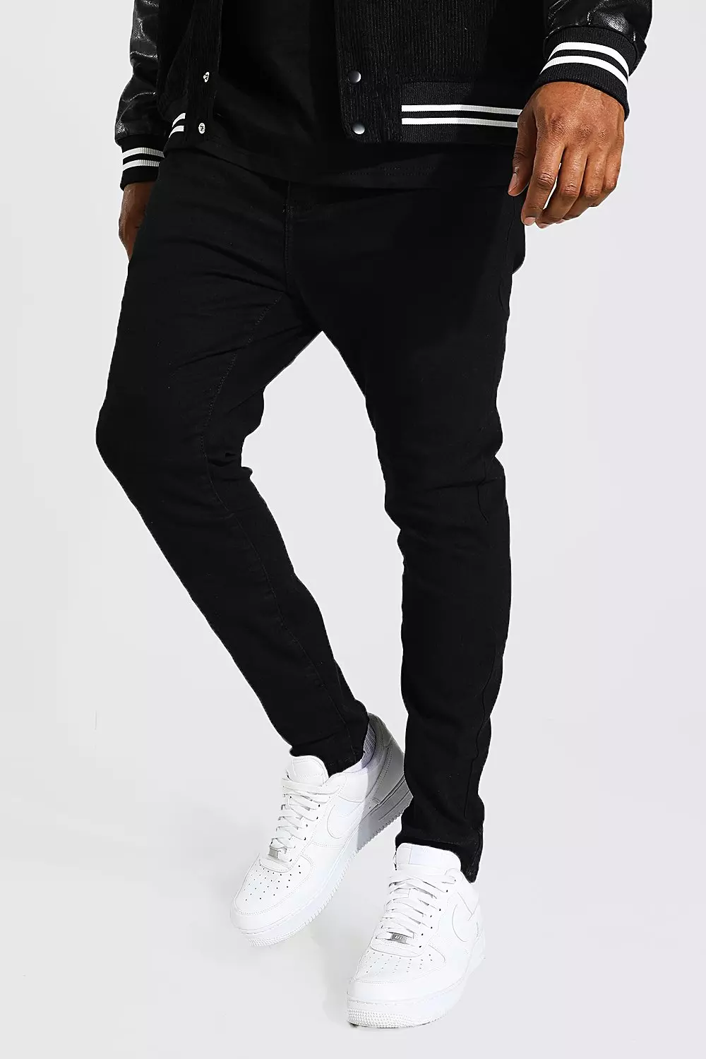 boohooMAN Mens Super Skinny Jeans - Black