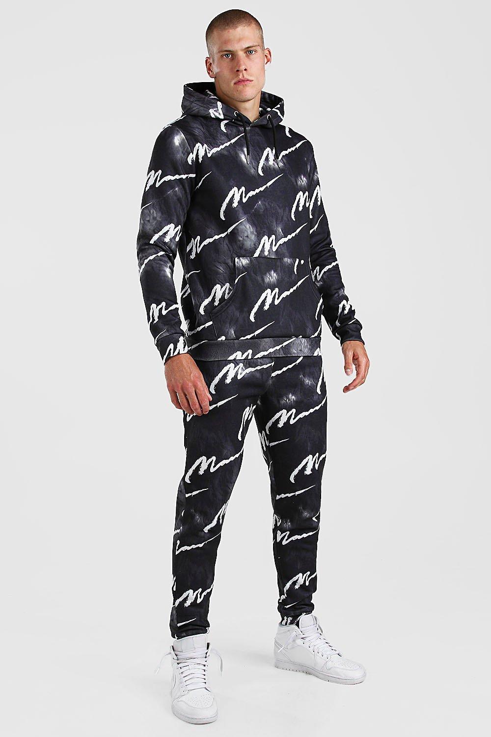 boohooman black tracksuit