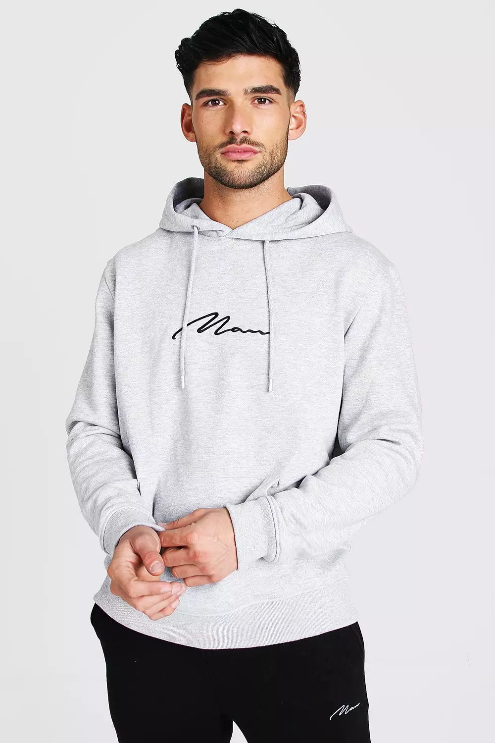 White boohooman hoodie hot sale