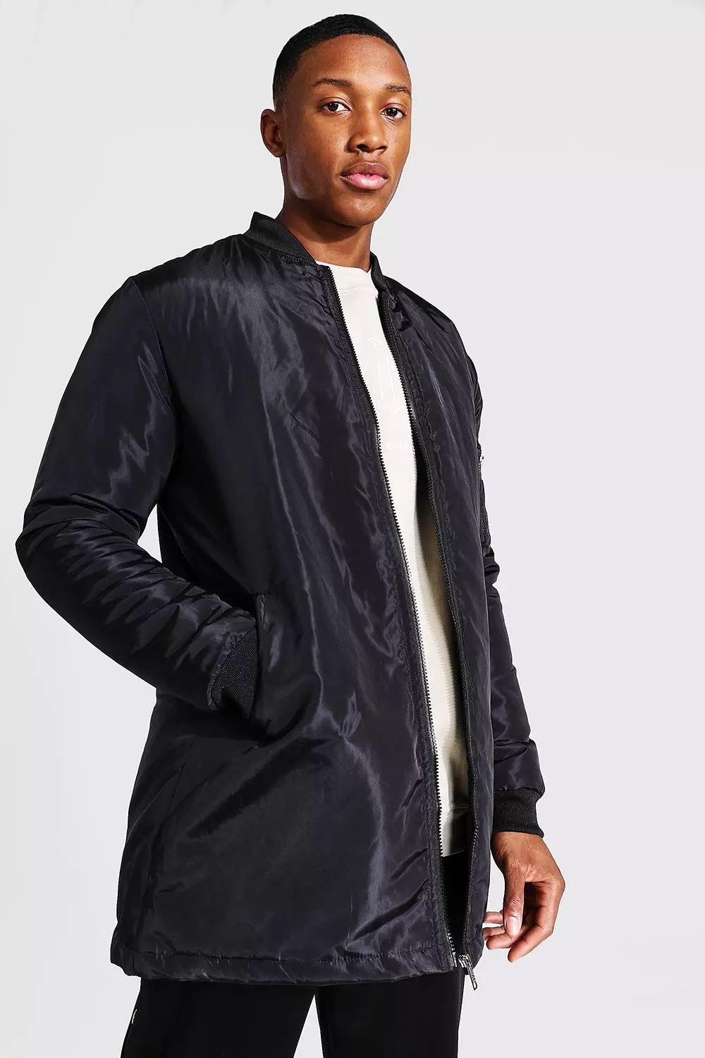 manteau bombers long homme