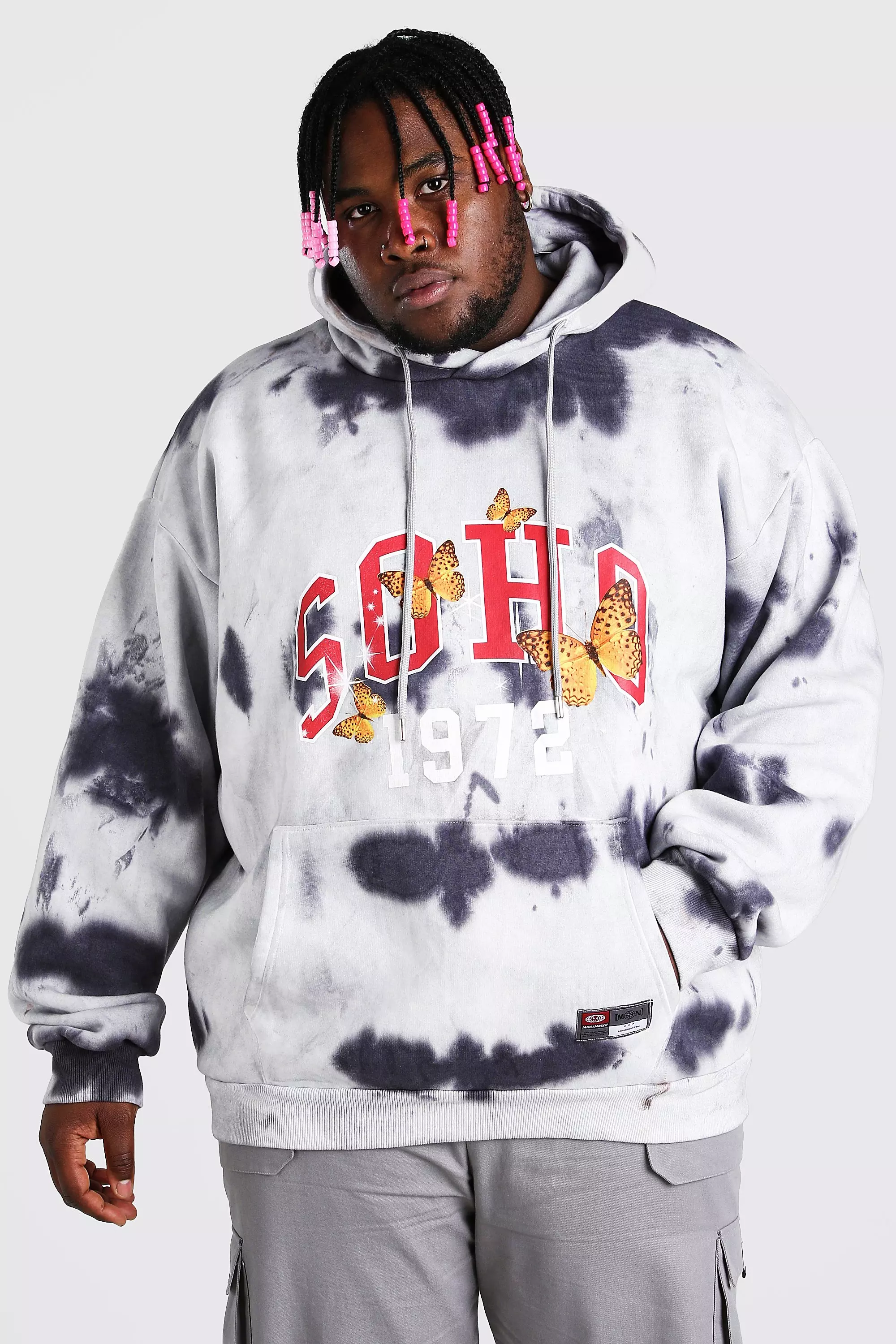 3x tie dye online hoodie