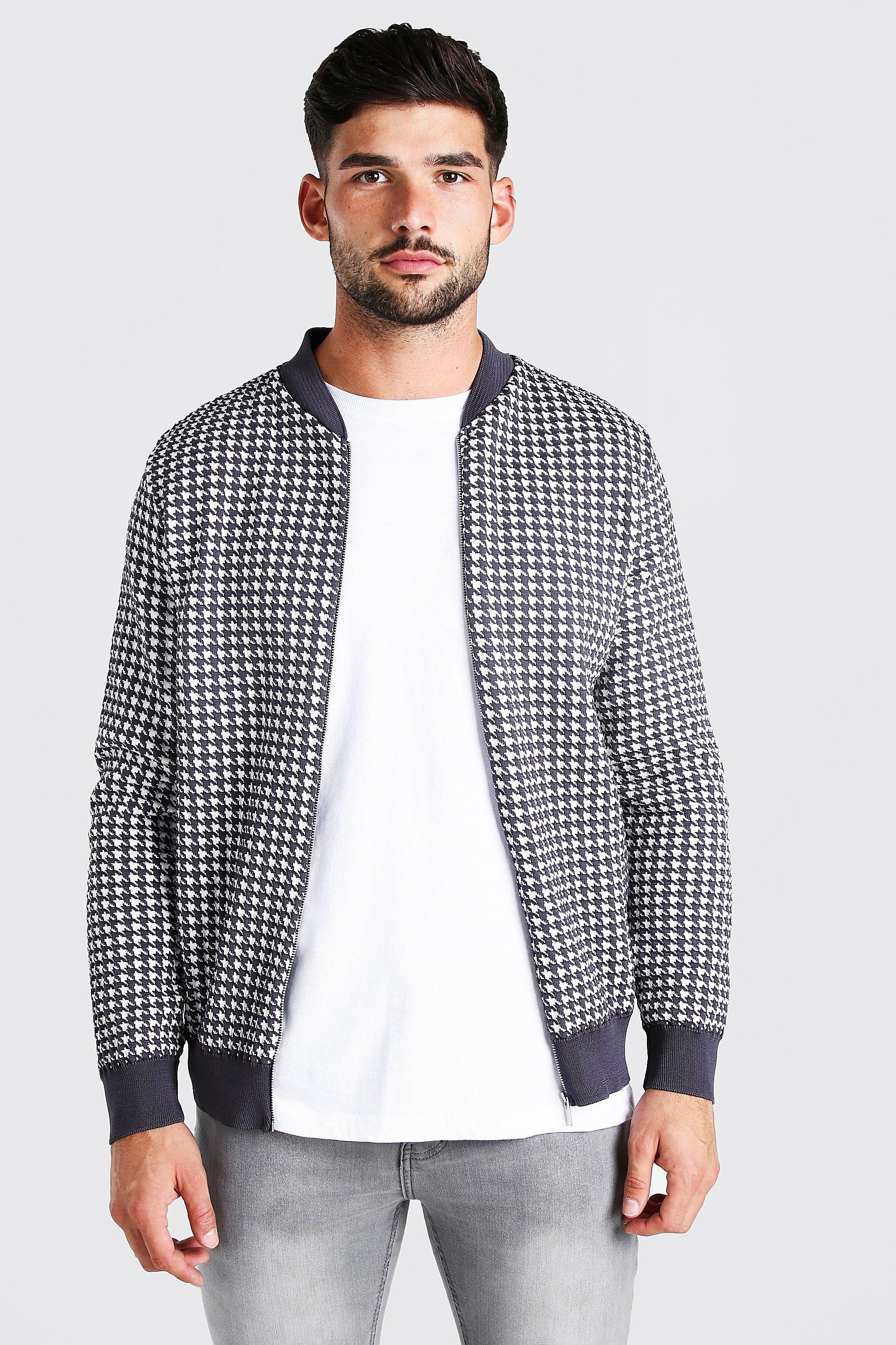 dogtooth bomber jacket