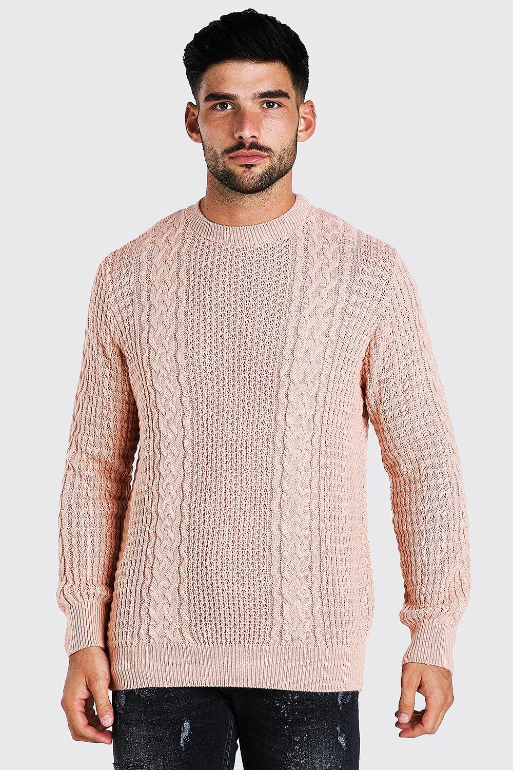 pale pink crew neck sweater