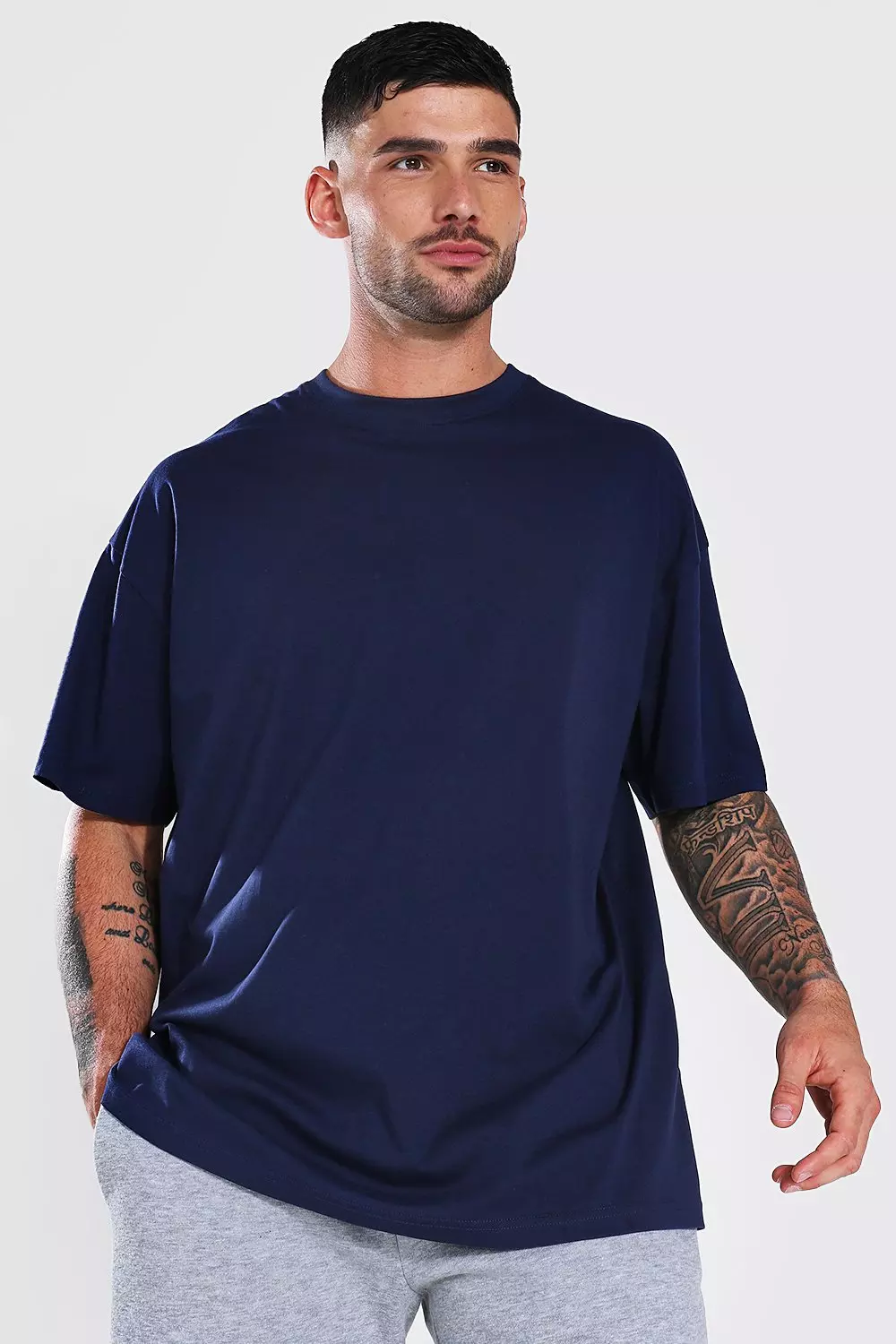 Navy oversized best sale t shirt