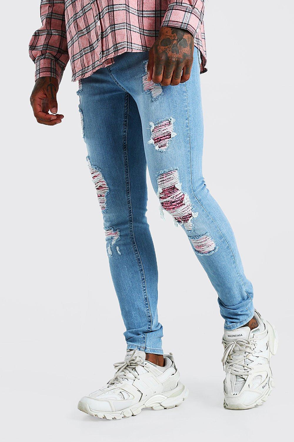 boohooman bandana jeans