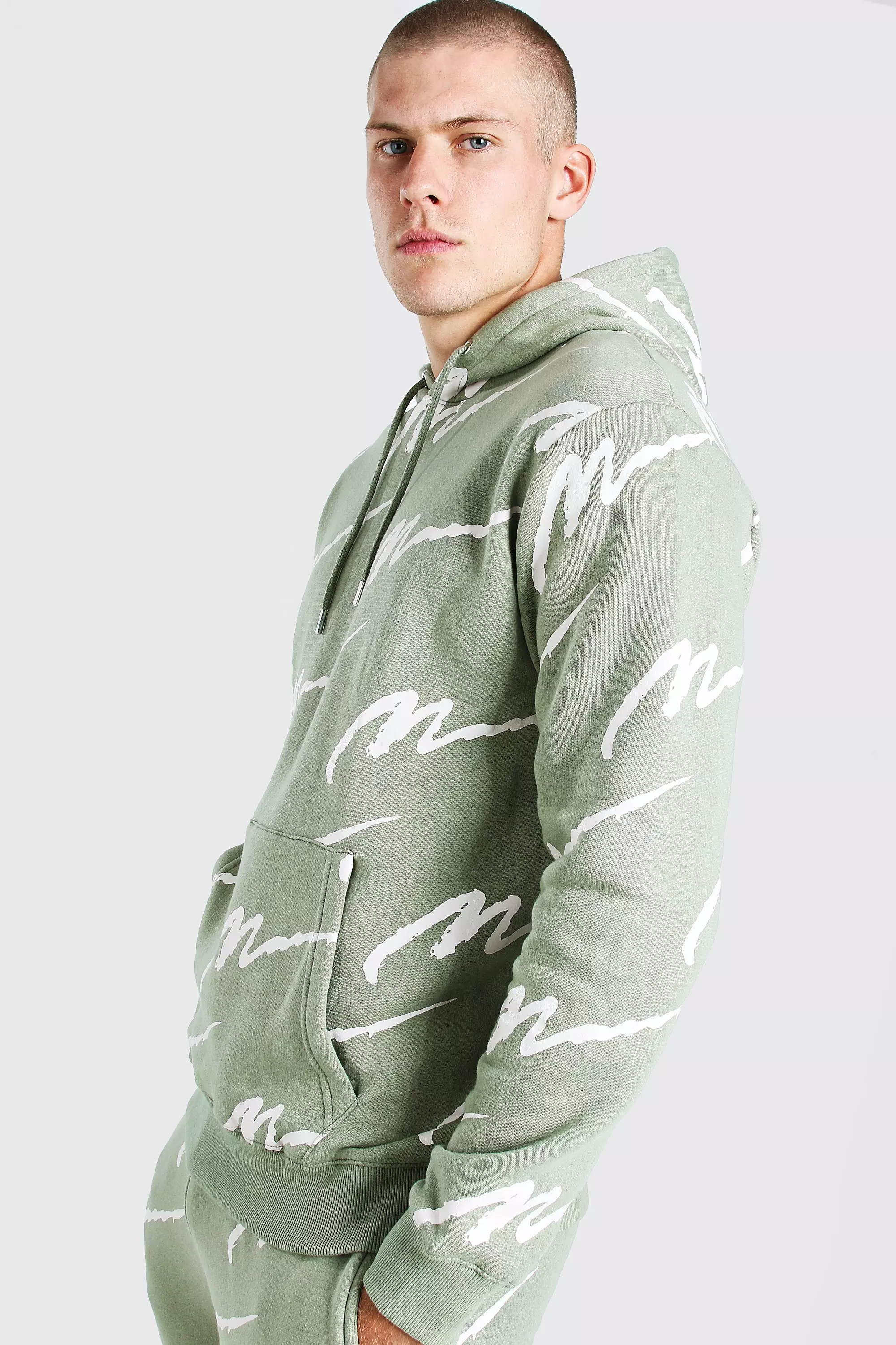 All over man print best sale hooded tracksuit