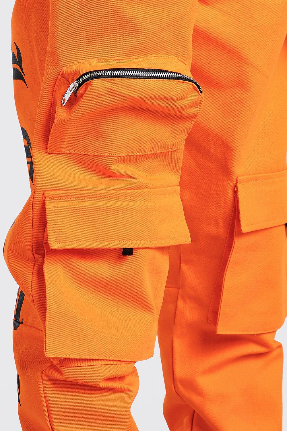 orange cargo pants