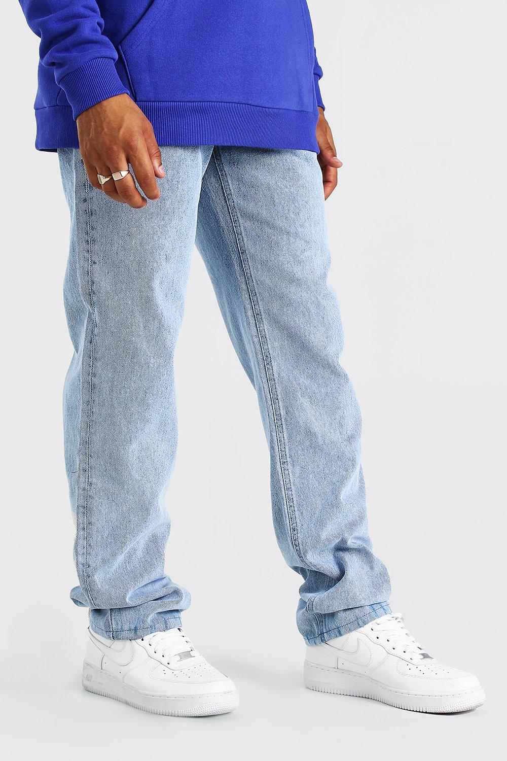 jeans with white fringe on the side