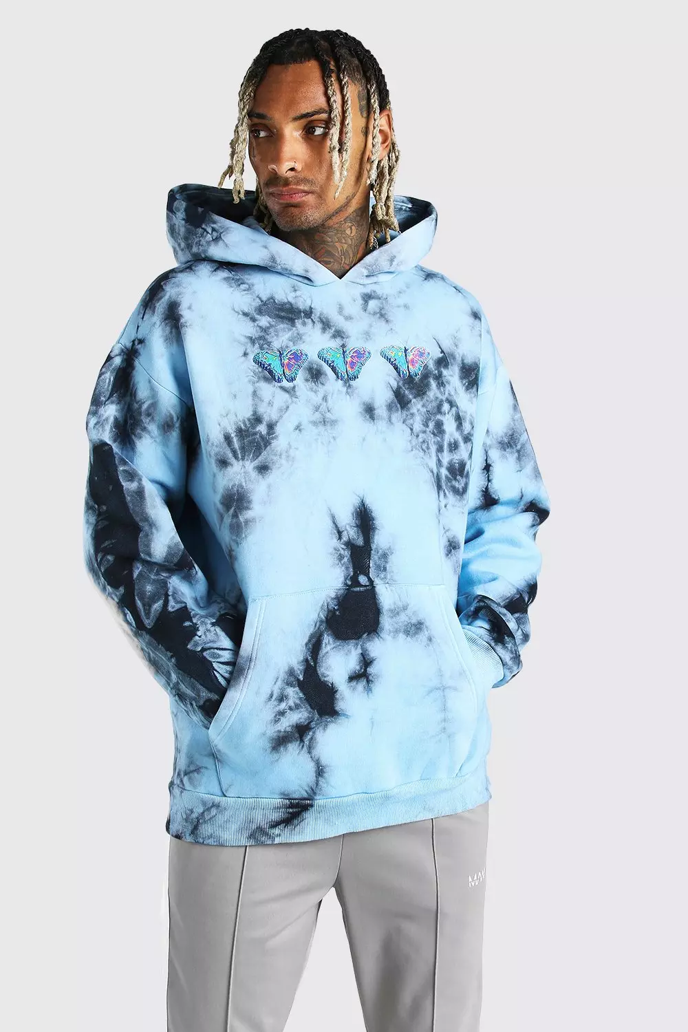 Blue cheap butterfly hoodie