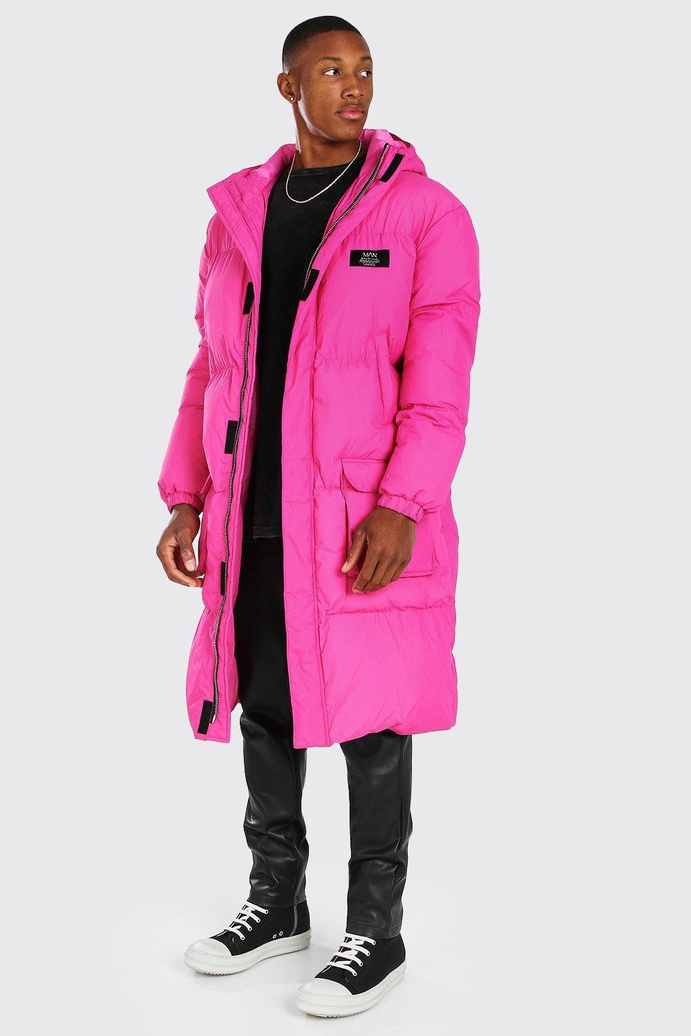 bright pink padded jacket