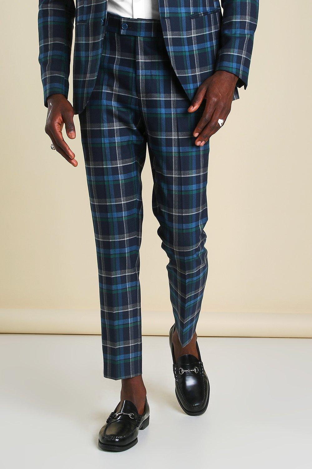 super skinny plaid pants